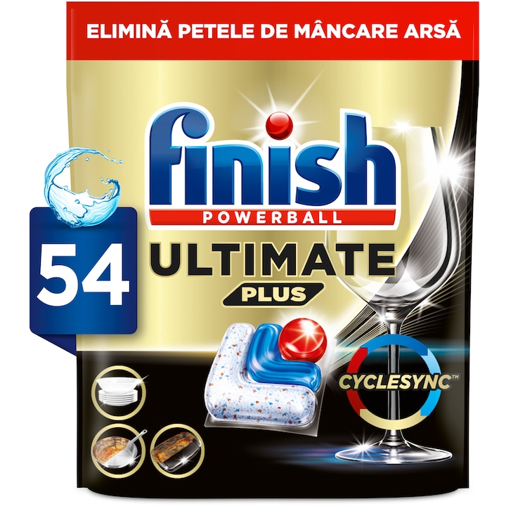 Капсули за съдомиялна Finish Ultimate Plus, 54 измивания