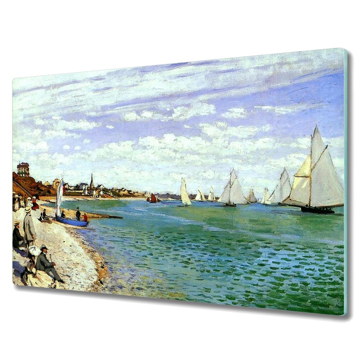 Tocator pe sticla, Dreptunghi, Regata La Sainte Adress, Multicolor, 80 cm x 52 cm, 010010520060000018503