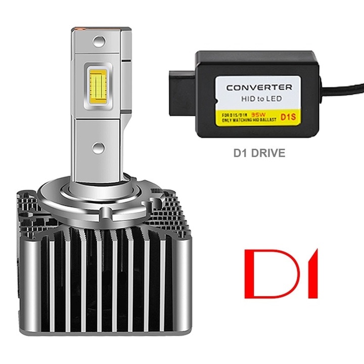Set 2 leduri D1S Plug&Play pentru far auto 70W Chip Cree 8600 Lm reali 12-24V M10-D1S 6000 k