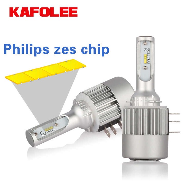 Set 2 leduri H15 ALL IN ONE pentru far auto 80W, 8000 Lumeni, 12V-24V - H15-ZES 6500 k