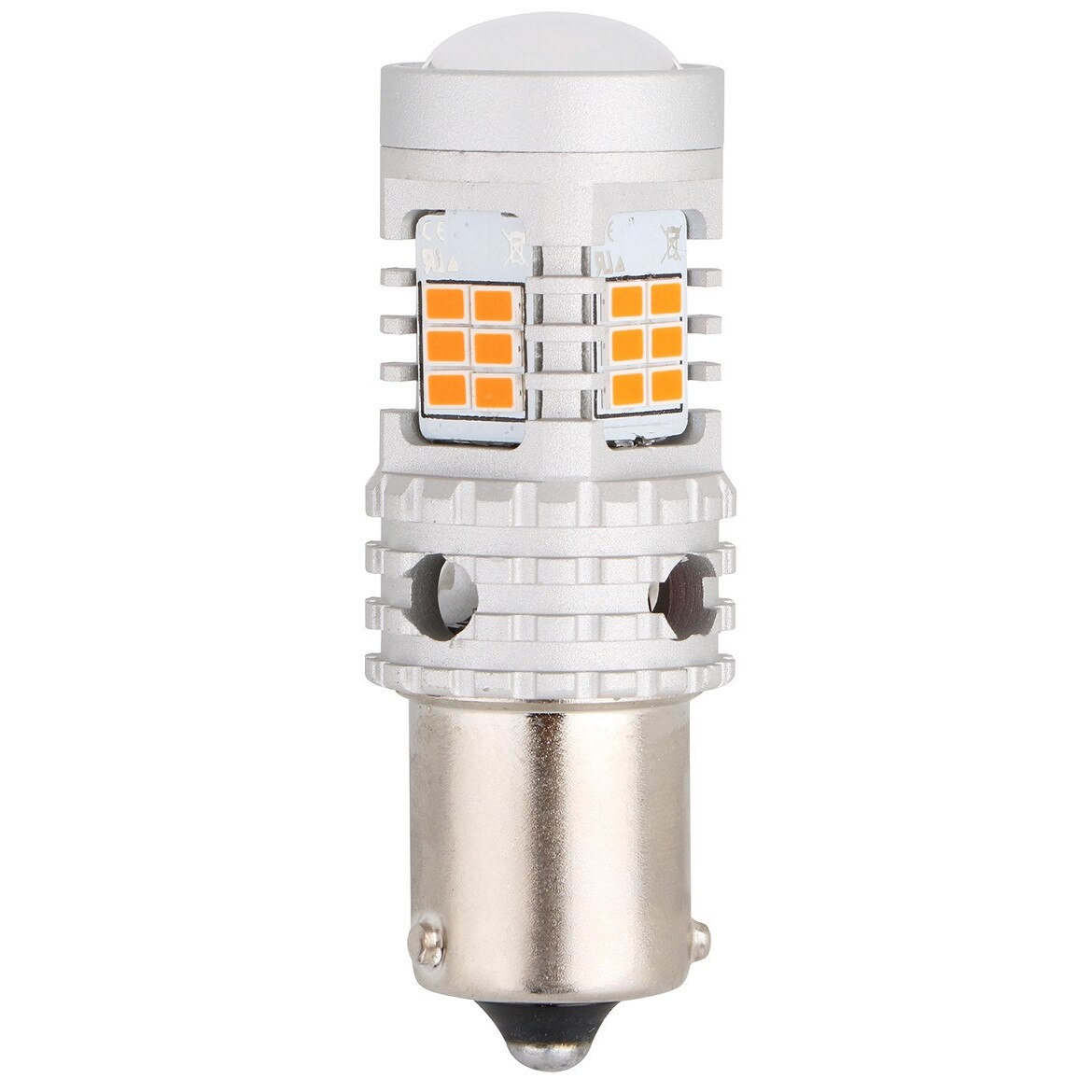 Led сигнал Orange PY21W BAU15S Super Canbus с 26 SMD 3020 12V ...