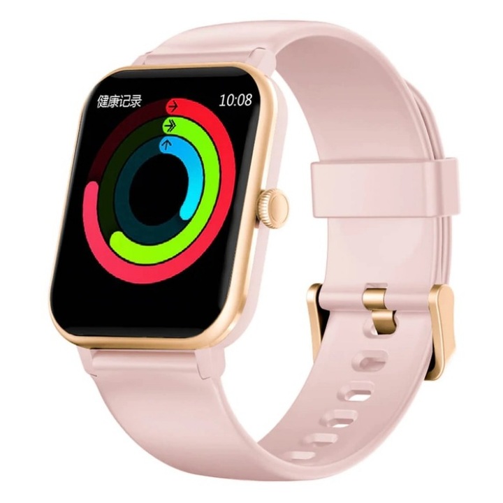Smartwatch Blackview R3 Max Gold, TFT 1.69" érintőképernyő, testhőmérséklet, pulzusszám, oxigén SpO2, kalóriaszámláló, IP68, 230mAh, TFT 1.69" érintőképernyő