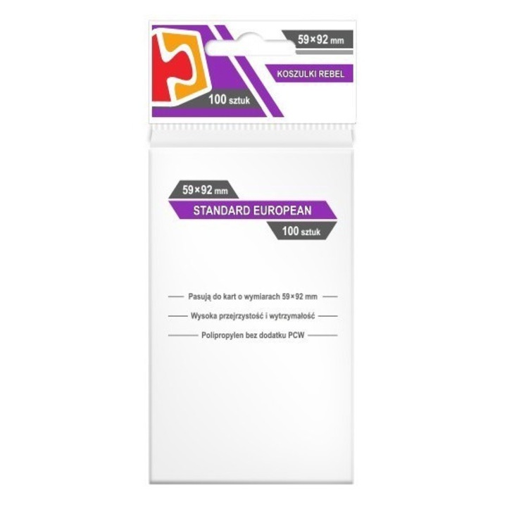 Rebel 100 db-os kártyaborító készlet, átlátszó