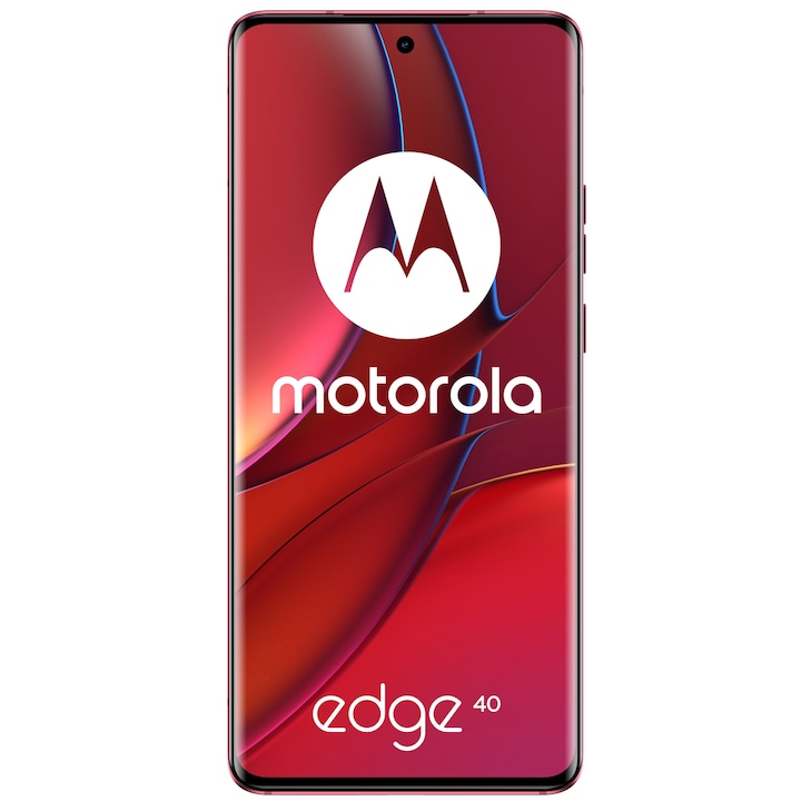 Telefon mobil Motorola Edge 40, Dual SIM, 8GB RAM, 256GB, 5G, Leather Viva Magenta