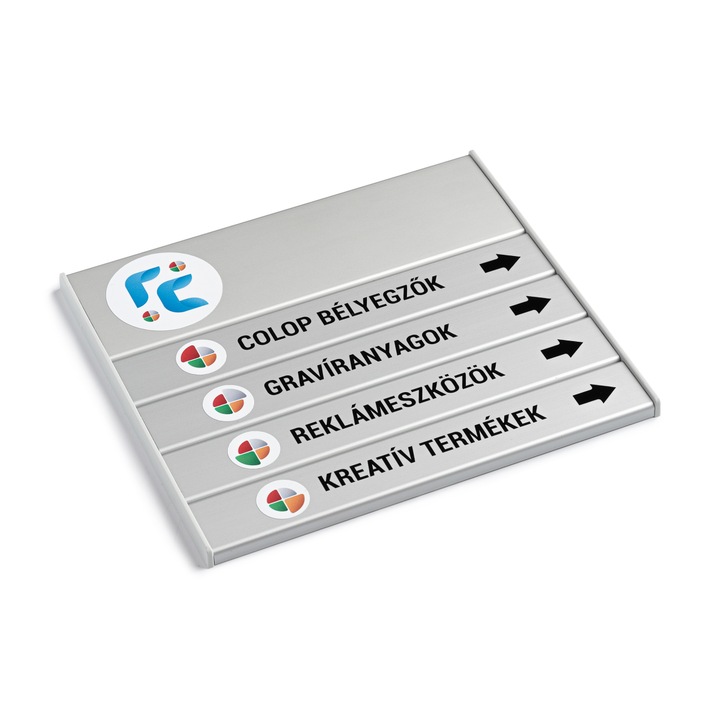 AlusignFIX infótábla sima 1+4 sor