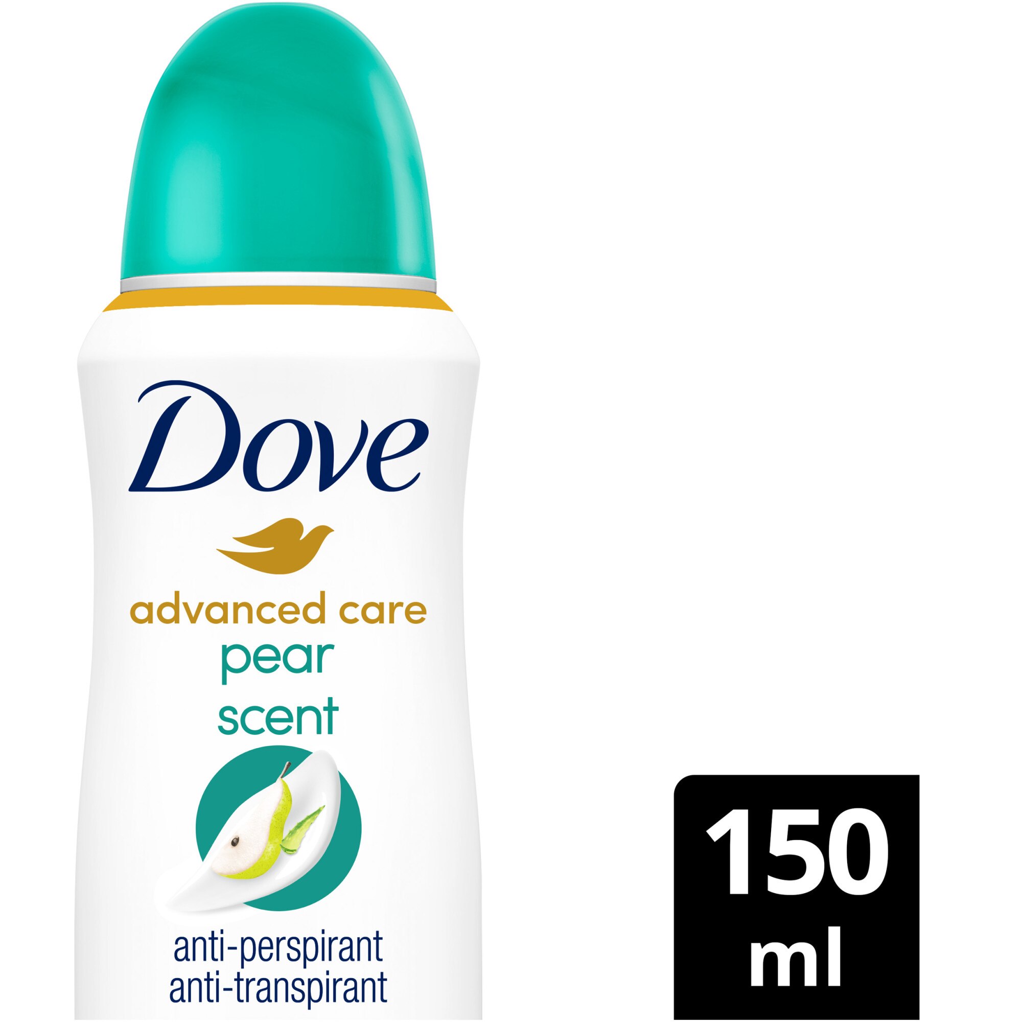 Дезодорант спрей Dove Advanced Care Spray Pear Aloe Vera, 150 мл - eMAG.bg