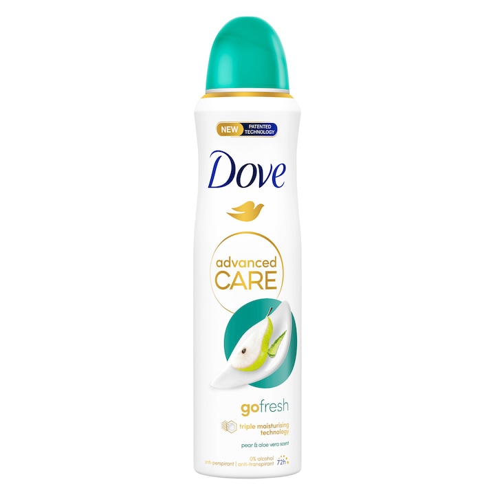 Deodorant Dove Advanced Care Spray Pear Aloe Vera, 150 ml