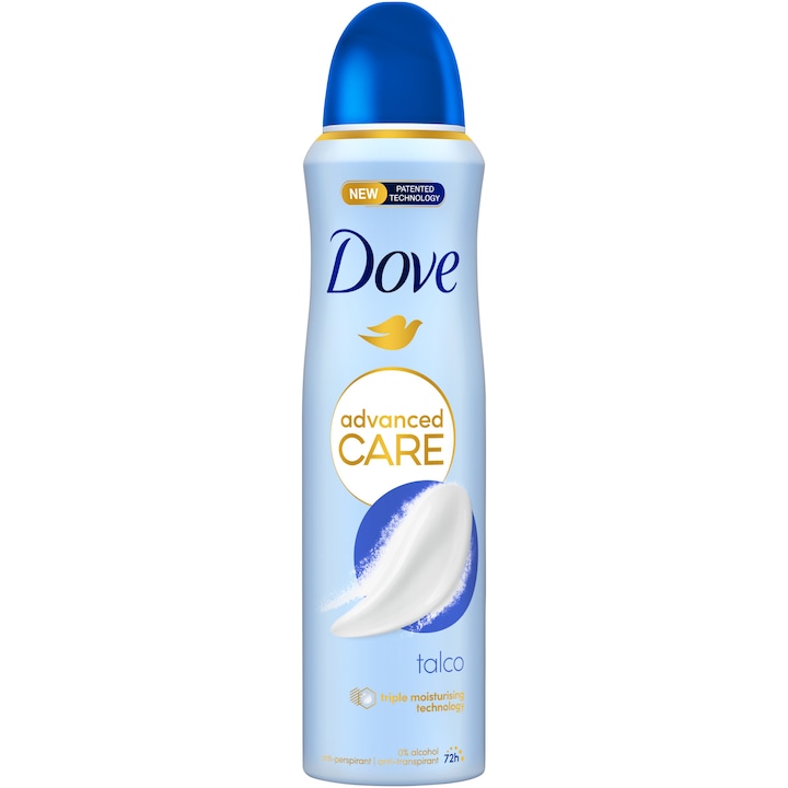 Deodorant Dove Advanced Care Spray Talco, 150 ml