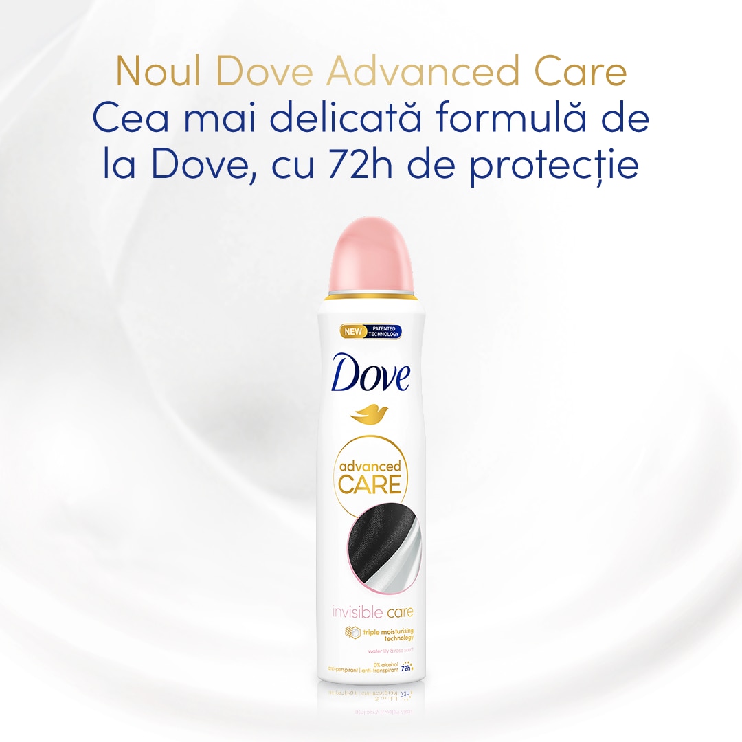Дезодорант спрей Dove Advanced Care Spray Invisible Care, 150 мл - eMAG.bg