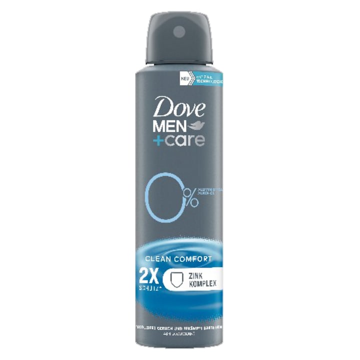 Дезодорант спрей Dove Men+Care 0% алуминий, Clean Comfort, 150 мл