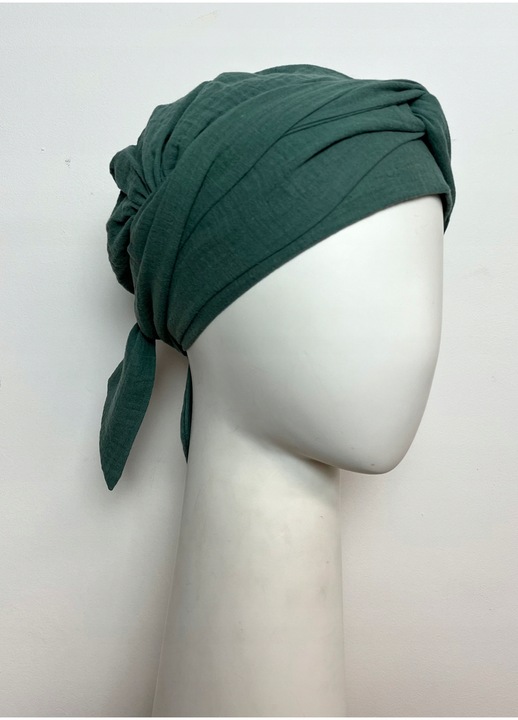 Turban dama, Bumbac, Verde