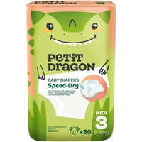 Scutece Petit Dragon,Midi, marimea 3, 6-10 kg, 80 buc