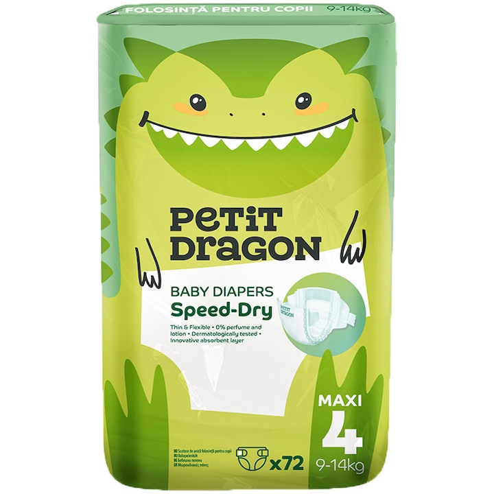 Petit Dragon pelenka, Maxi, 4-es méret, 9-14 kg, 72 db