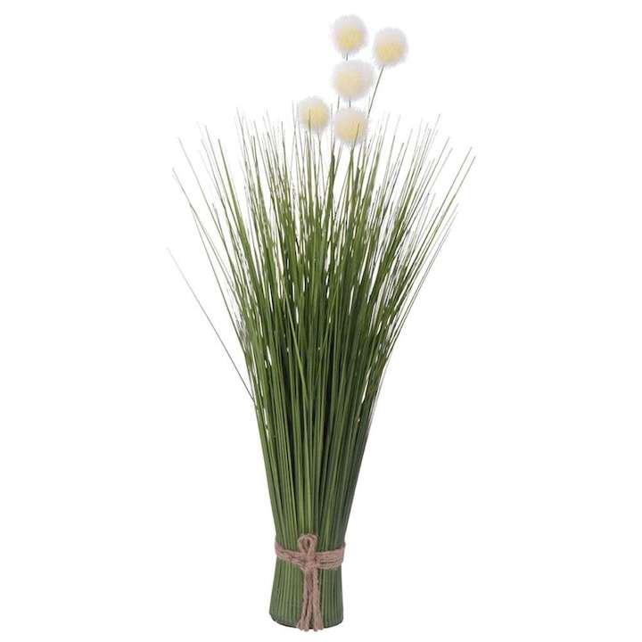Iarba artificiala inflorita, ProGarden, Plastic, 60 cm, Verde