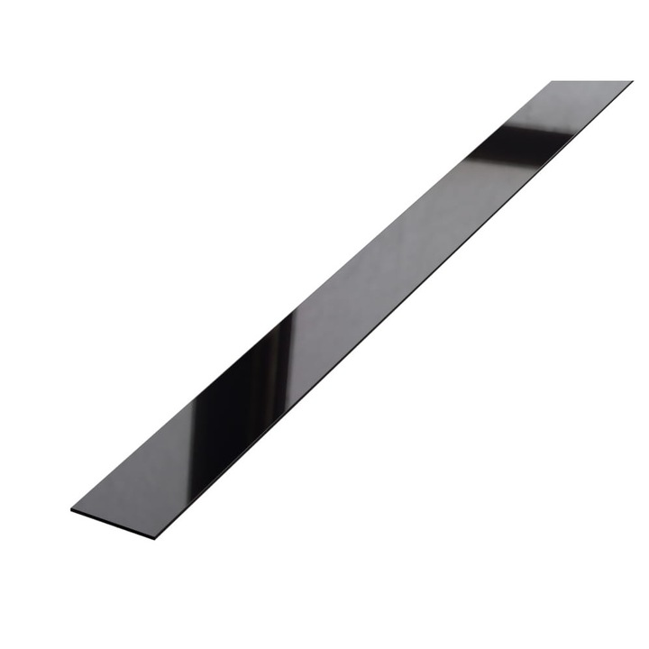 Platbanda inox negru lucios 270 x 2 x 0,06 cm