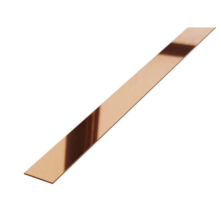 Platbanda inox auriu rose lucios 270 x 5 x 0,06 cm