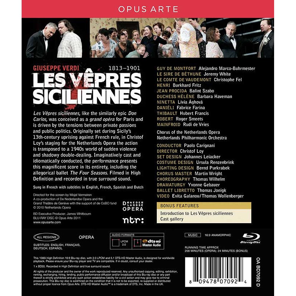 Giuseppe Verdi - Les Vepres Siciliennes - Blu-ray - EMAG.ro