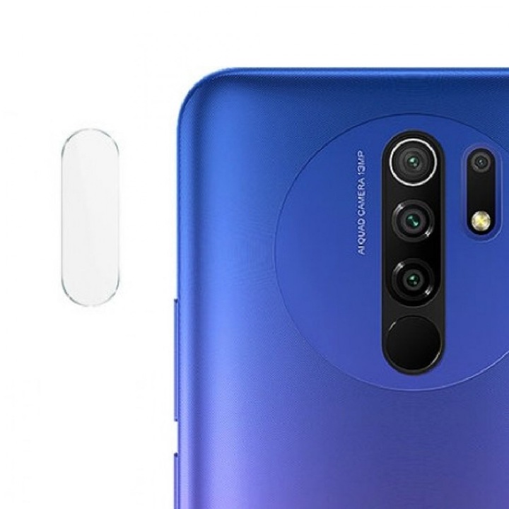 Стъклен Протектор за Камерите за Xiaomi Redmi 9, Удароустойчив, Черен