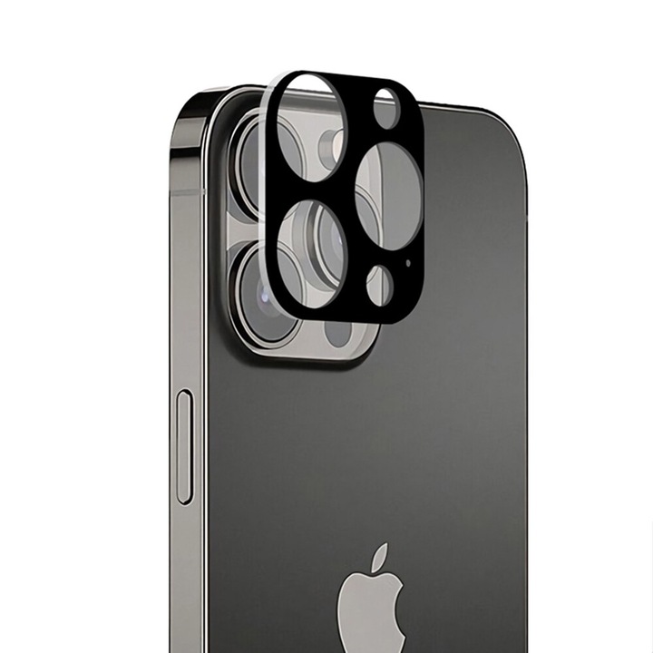 Folie camera telefon, Sticla, Pentru Iphone 13 Pro Max, Negru