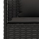 vidaXL 2 részes fekete polyrattan kerti étkezőgarnitúra párnával 27.49 kg 362338