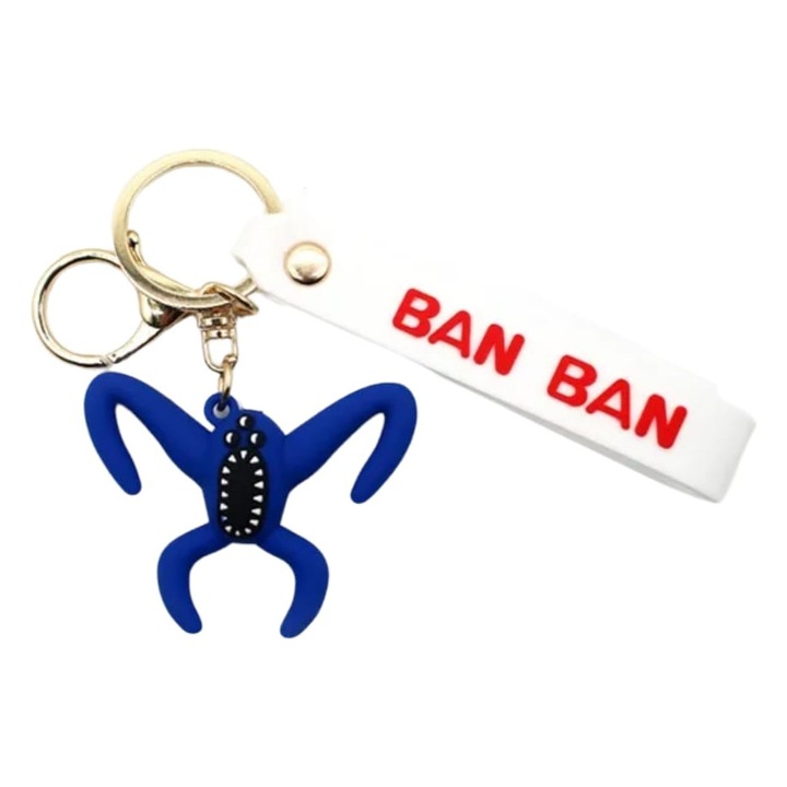 Figurina Ban Ban, tip breloc, albastru inchis, 5 cm