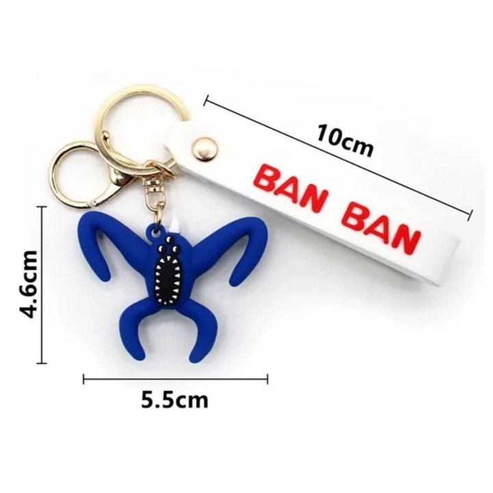 Figurina Ban Ban, tip breloc, albastru inchis, 5 cm