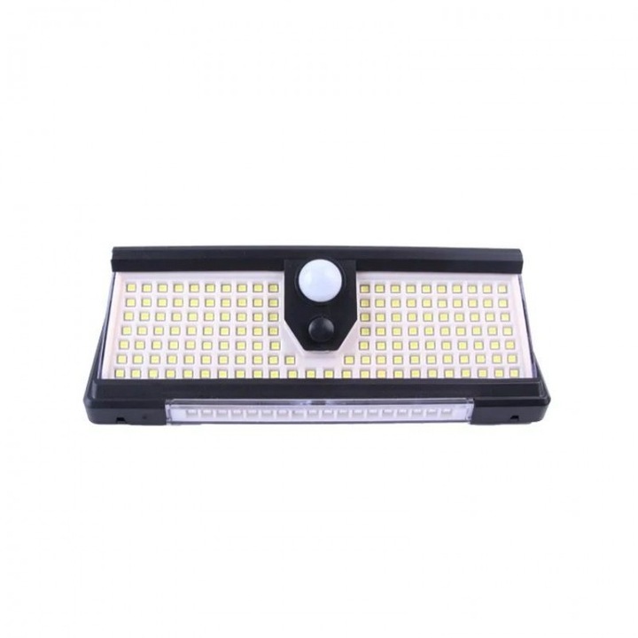 Соларна лампа Tescomak, 190 x SMD LED, 18 червени/сини LED, 4 режима на работа, сензор за движение/здрач/събуждане, CL-S190, черен
