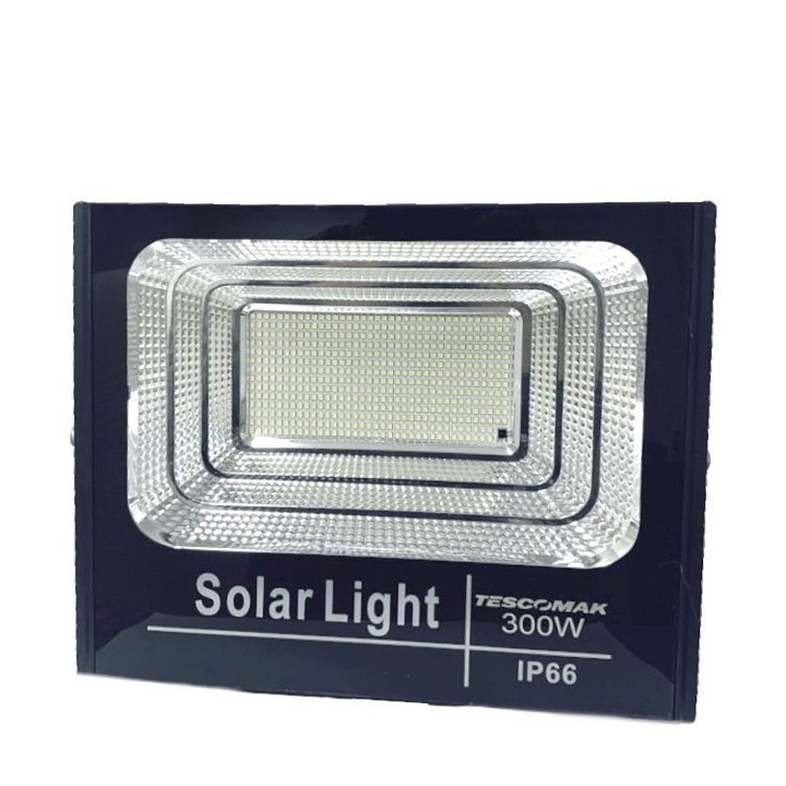 Proiector cu panou solar de 7,2V, 18W, senzor de lumina, telecomanda, 300w, culoare negru