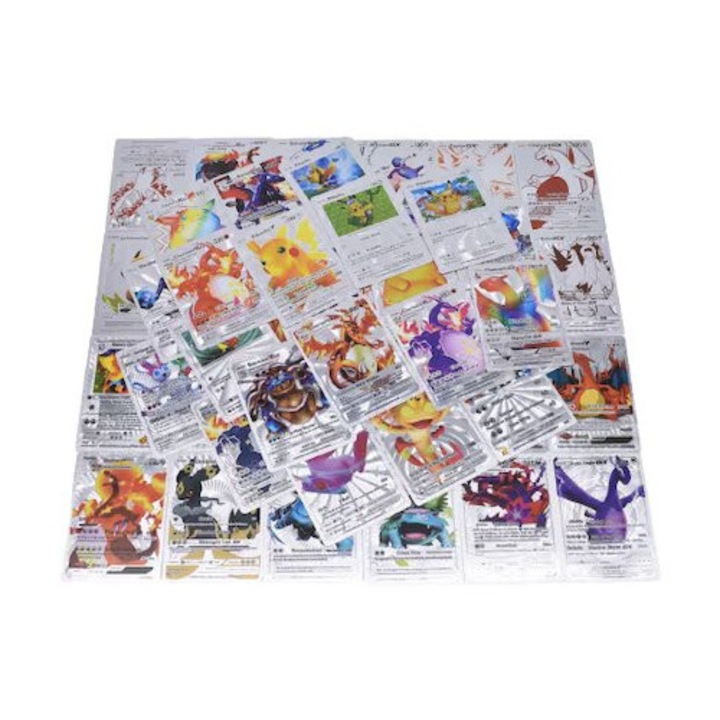 Joc de carti Pokemon Silver VMax GX Energy Card 55 cartonase, The Twin