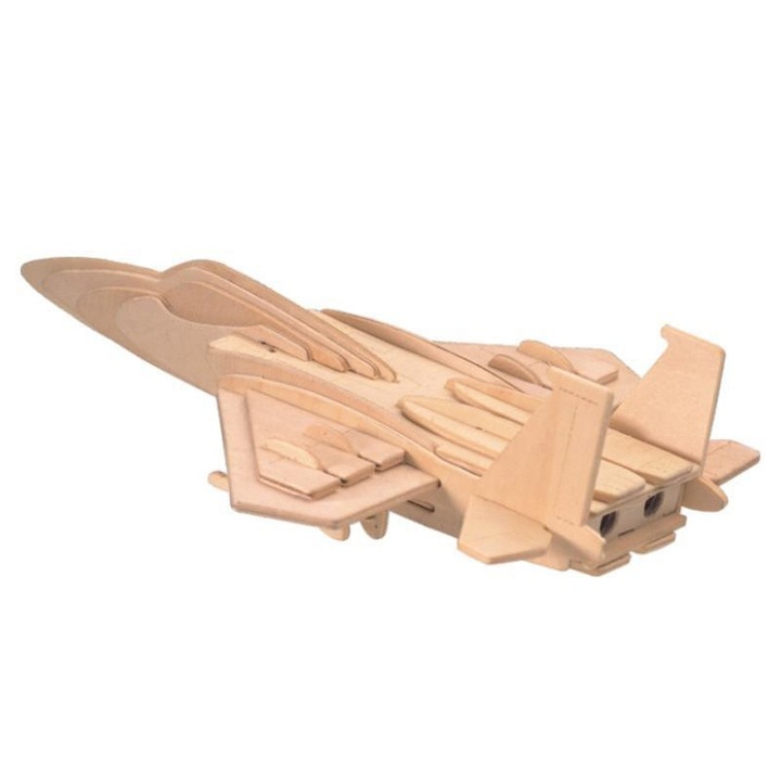 Repülőgép típusú 3D puzzle, Fa, 43 db