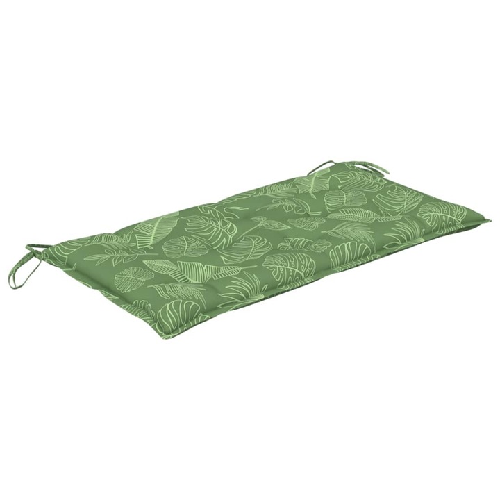 Perna pentru banca vidaXL, model frunze, 100x50x7 cm, textil oxford, 1.1 kg