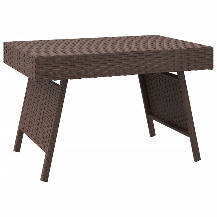 Сгъваема помощна маса vidaXL, Кафява, 60x40x38 см, Полиратан, 2.5 Kg