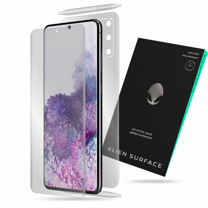 Alien Surface, Samsung Galaxy S20 Plus 5G, képernyővédő fólia, hátsó, oldal