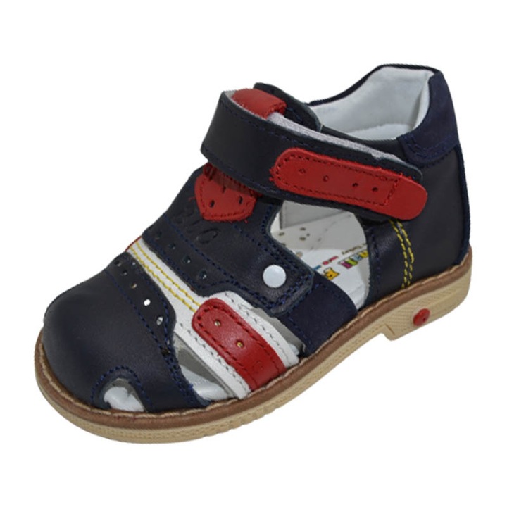 Ортопедични сандали за момчета Small Foot SSMF2606BL, Кожа, Тъмносин 95729