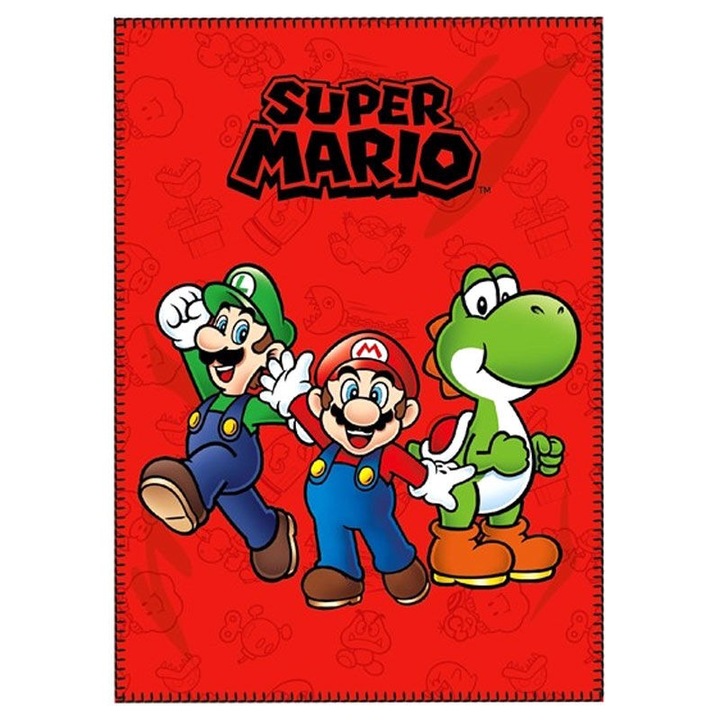 Patura Super Mario Bros, Luigi, 100x140cm, Multicolor