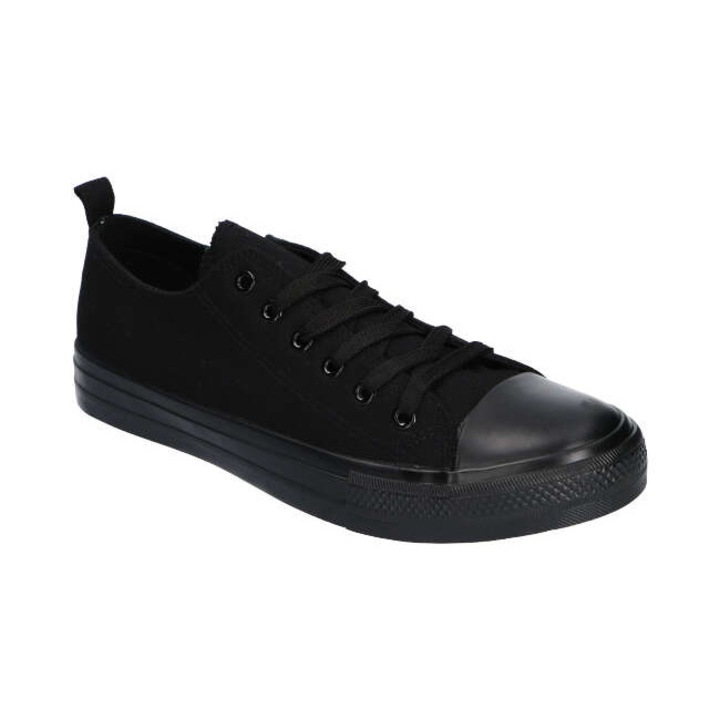 Pantofi sport barbati LH16, American Club, Material textil, Negru, Negru, 43