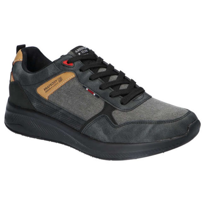 Pantofi sport barbati RH100, American Club, Material textil, Negru, 45 EU