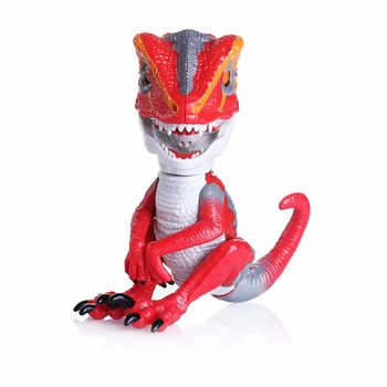 Fingertip Blue - Untamed Dinozaur neimblanzit, pui de dinozaur Velociraptor care reactioneaza la sunet, miscare si atingere, Ripsaw - Rosu - Undercover® Fingertip Blue - Untamed Dinozaur neimblanzit, pui de dinozaur Velociraptor care reactioneaza la sunet, miscare si atingere, Ripsaw - Rosu - Undercover®