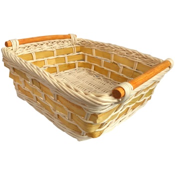 Cos decorativ din Ratan galben 20x21 cm Cos decorativ din Ratan galben 20x21 cm