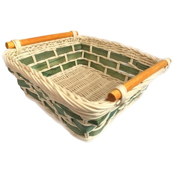 Cos decorativ din Ratan verde 15x15 cm Cos decorativ din Ratan verde 15x15 cm