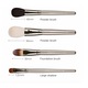 SET 26 pensule machiaj Profesionale par natural High class Black, pensule evantai, pudra, fard ochi, anticearcane, ruj, contur, maner lemn - Makeup Professional Z'OREYA