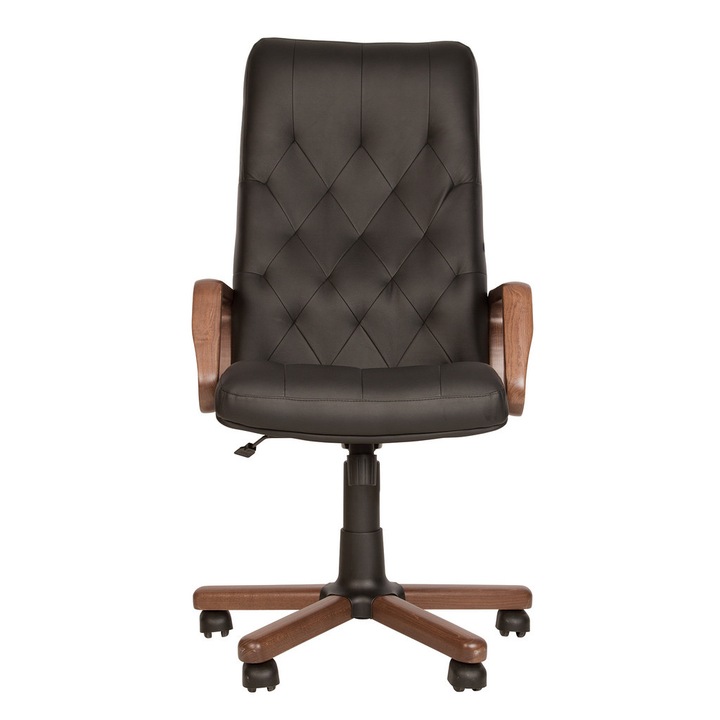 Ръководителски стол CUBA EXTRA, Черна естествена кожа