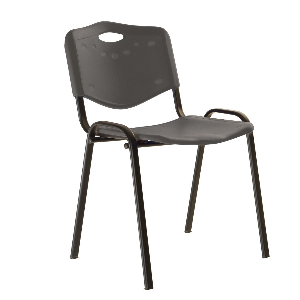 Scaun vizitator ISO Black Plast, Gri