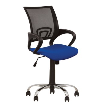 Scaun de birou NETWORK GTP CHROME, Albastru stofa cagliari Scaun de birou NETWORK GTP CHROME, Albastru stofa cagliari