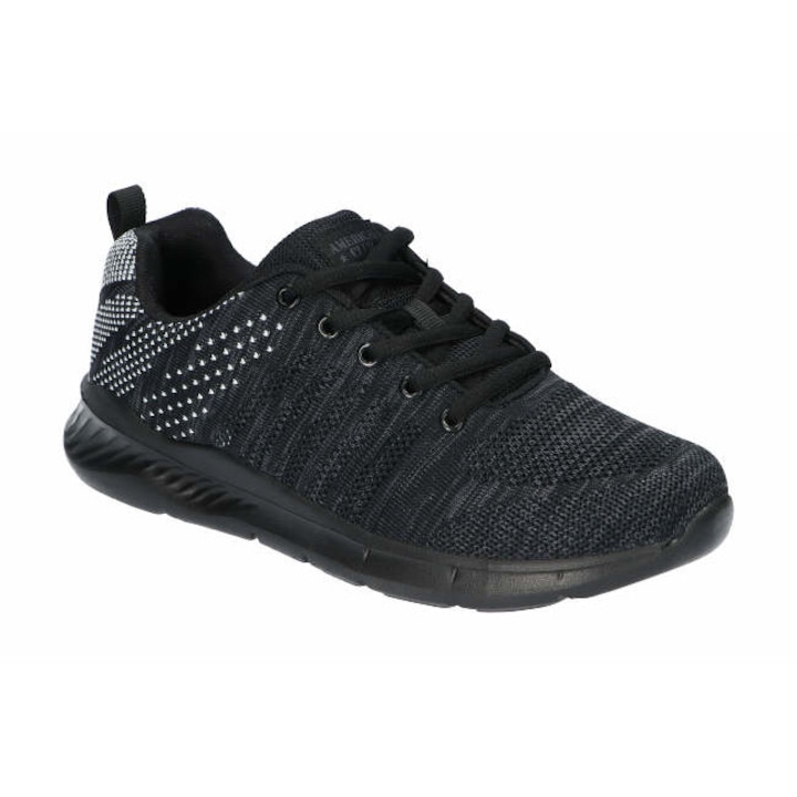 Pantofi sport barbati HA03, American Club, Material textil, Negru/Alb, Alb/Negru