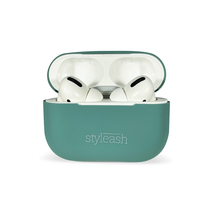 Husa Protectie Silicon Compatibila Cu Airpods Pro, Styleash, Petrol