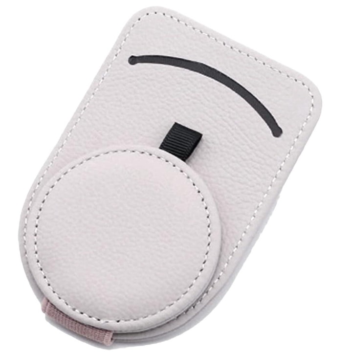 Autós szemüvegtartó, Természetes bőr, Bézs