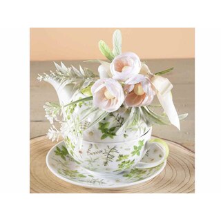 14 Ranuncoli Artificiali Floristrywarehouse - Mini Fiori In Seta Arancioni, Gialli E Rosa Ciliegia 27cm