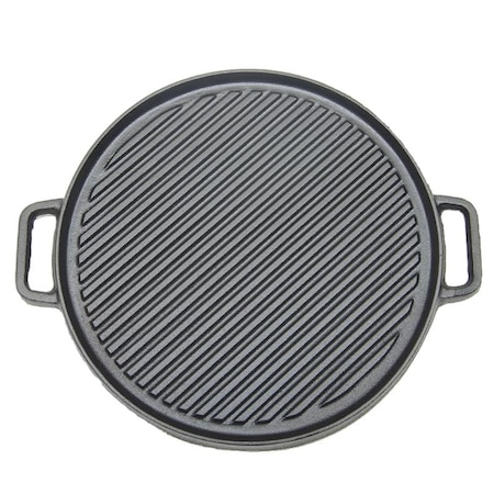 Grill reversibil, Fonta, Pentru aragaz, 30 cm, Gri