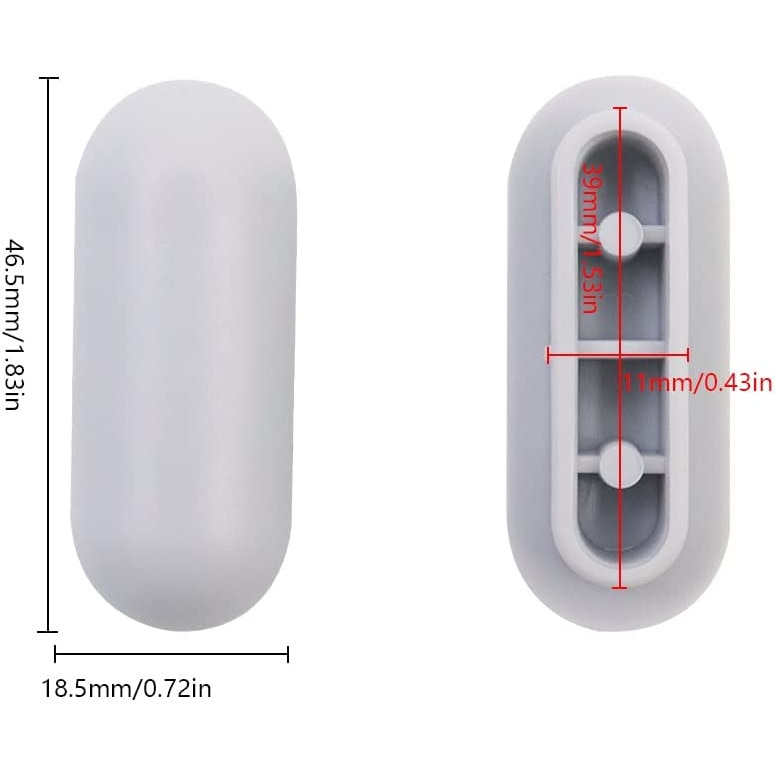 Set 8 tampon universal pentru scaun de toaleta, Plastic, Alb eMAG.ro